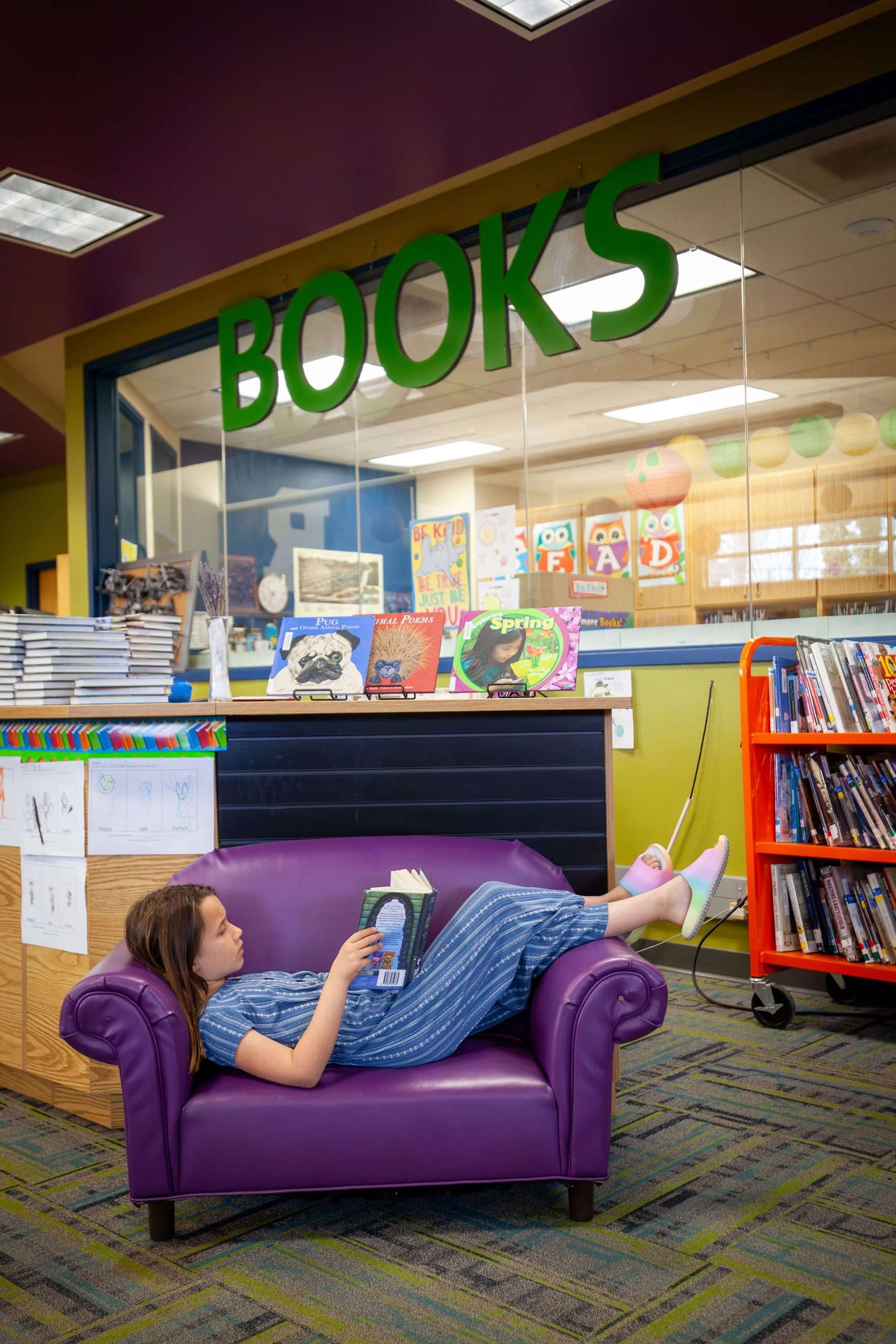 A ROW student reading during a one-on-one session